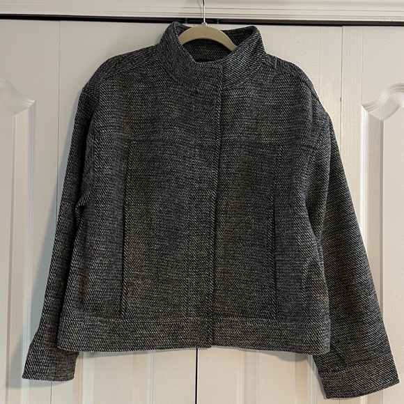 MARINE LAYER Liverpool Shawl Collar Coatigan - Color Black Heather - Size XL